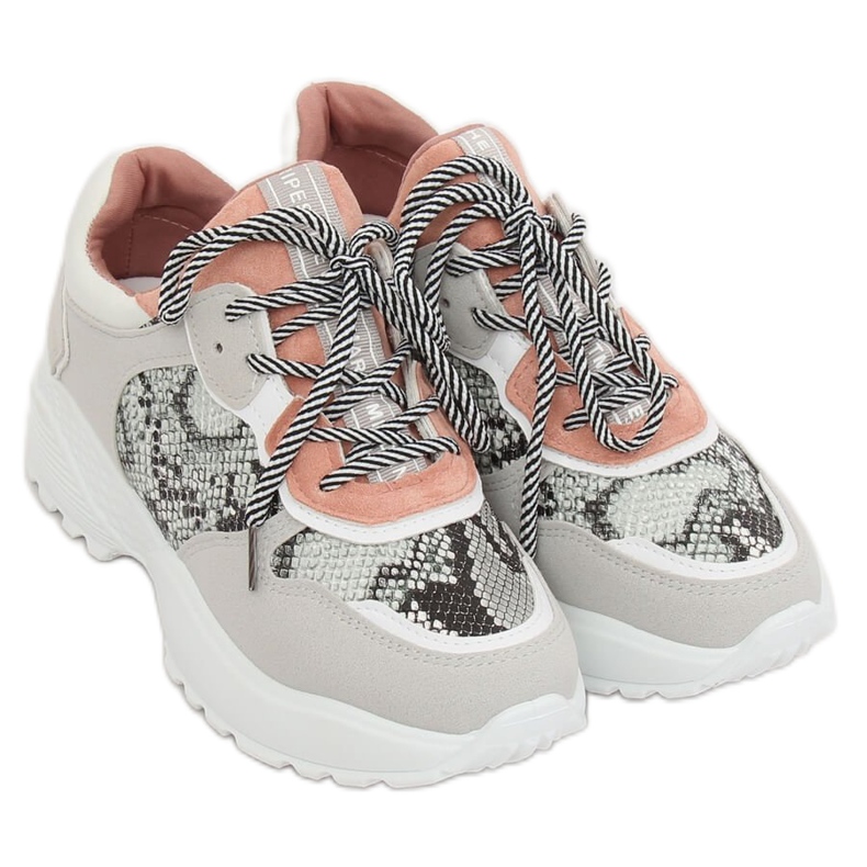 Gray BL170P Snake Skin sports shoes pink grey