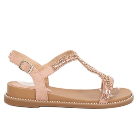 Sandals decorated with pink LC-802 Pink