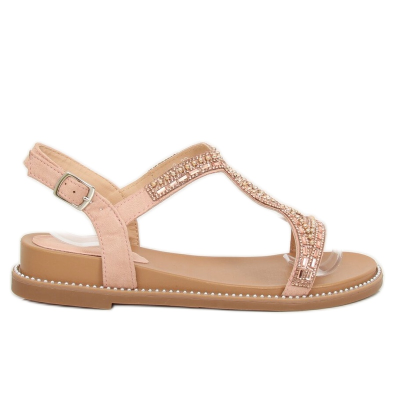 Sandals decorated with pink LC-802 Pink