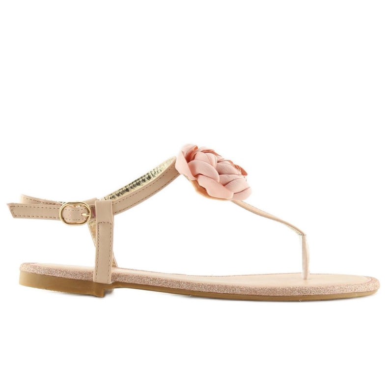 Flip-flops with a flower pink T314P Pink