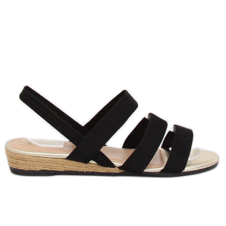 Black SM007 Black espadrilles sandals