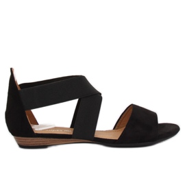 Black women's sandals 7434 Black
