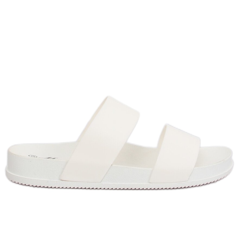 White women's white slippers TS-23 White