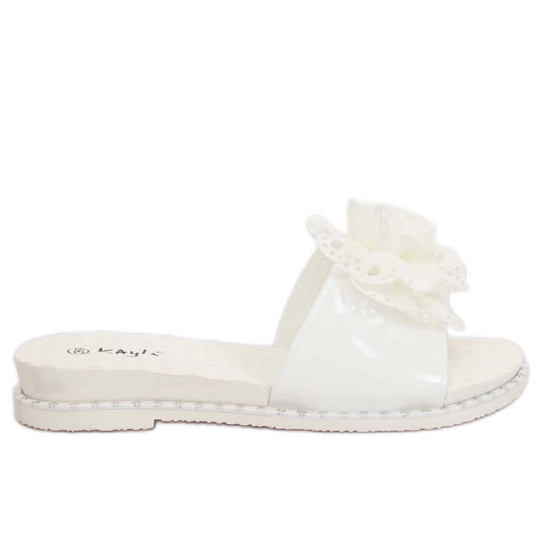White 38822 White women's slippers