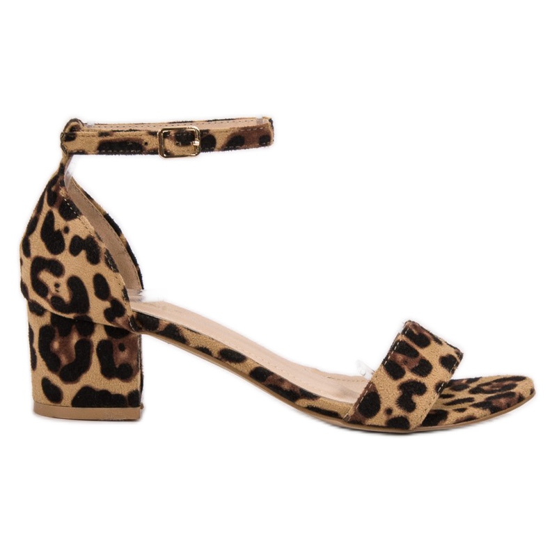 SHELOVET Classic spotted sandals brown SHELOVET Classic spotted sandals brown