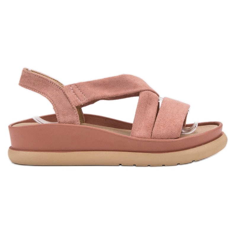 SHELOVET Slip-on Sandals On The Platform pink