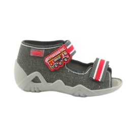Boys' slippers Napa Befado 250P089 gray red grey