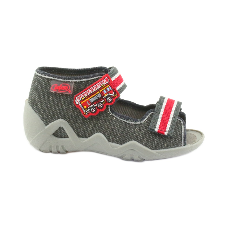 Boys' slippers Napa Befado 250P089 gray red grey