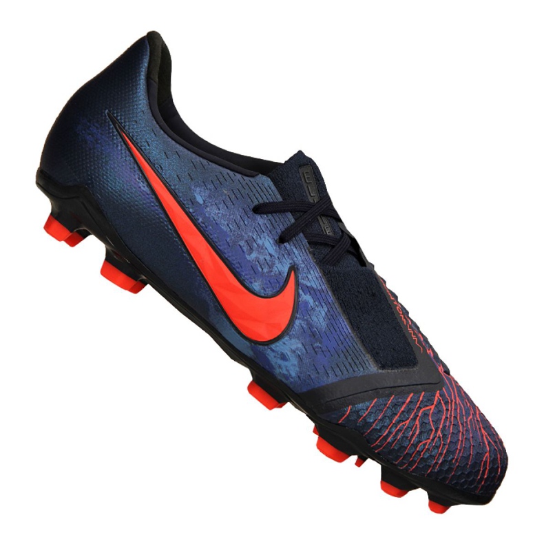 Nike Phantom Vnm Elite Fg Jr AO0401-440 football shoes black navy blue Nike Phantom Vnm Elite Fg Jr AO0401-440 football shoes black navy blue