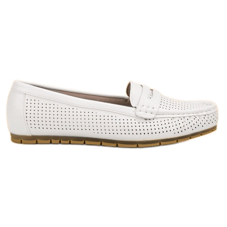 Kylie Openwork loafers white
