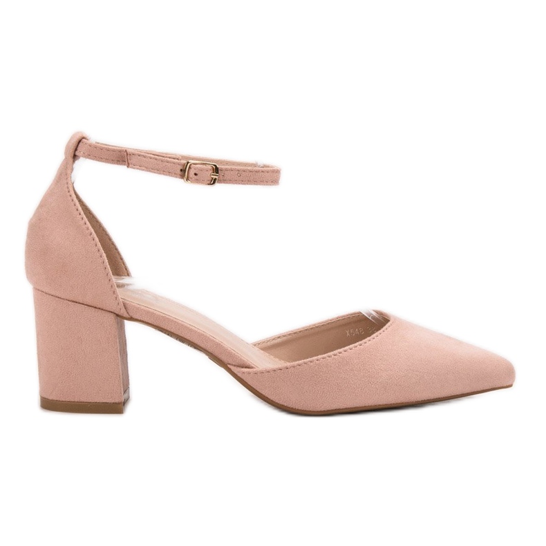 Small Swan Pumps fastened with a buckle pink