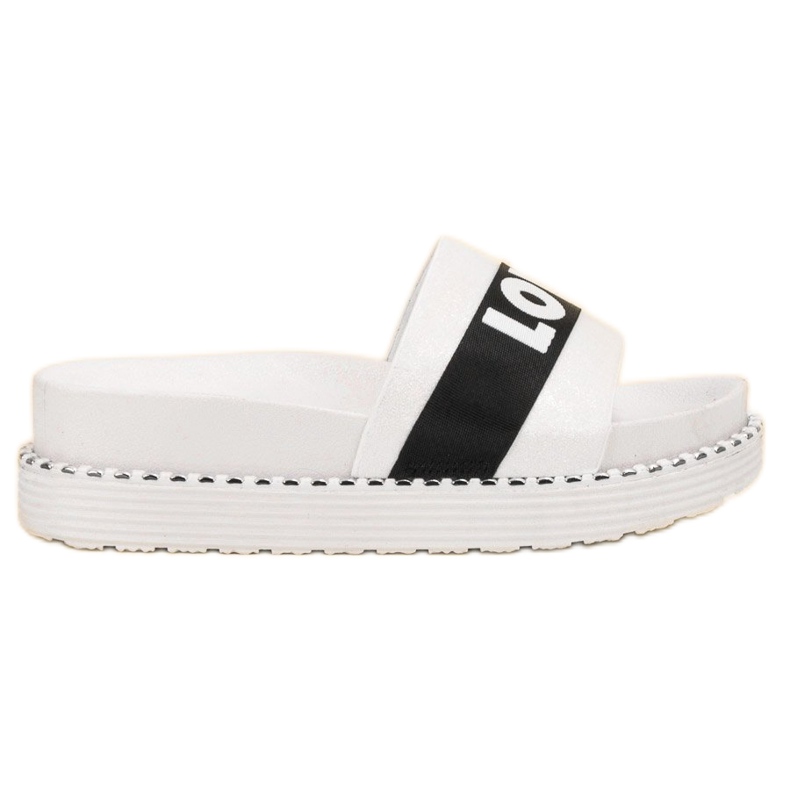 Erynn Love suede slippers white