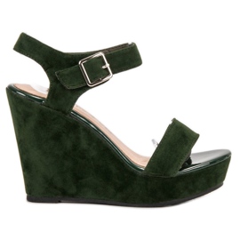 Vinceza Suede Sandals green