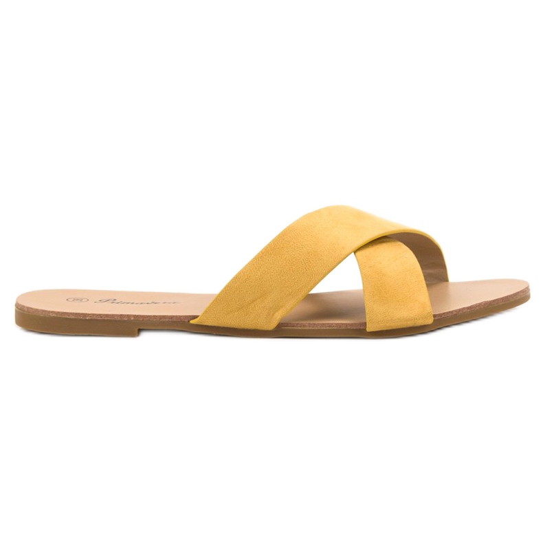Primavera Comfortable Flat Slippers yellow