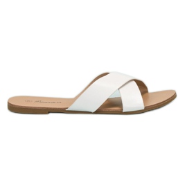 Primavera Comfortable Flat Slippers white