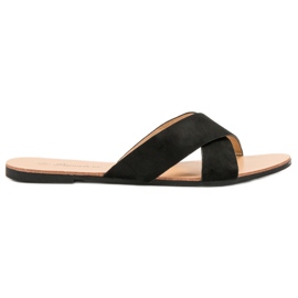 Primavera Comfortable Flat Slippers black