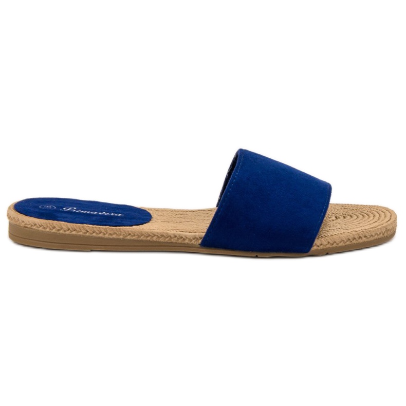 Primavera Suede Slippers blue