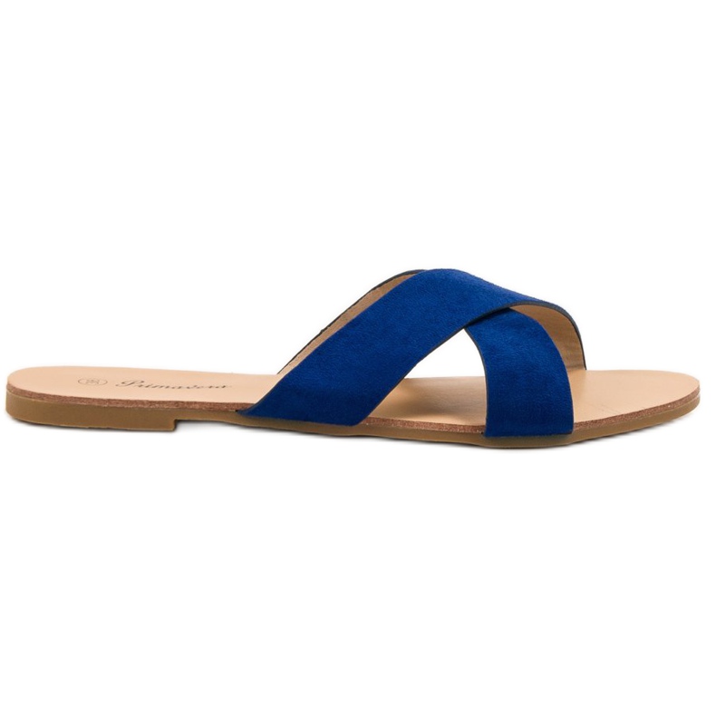 Primavera Comfortable Flat Slippers blue