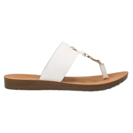 Stylish VINCEZA flip-flops white