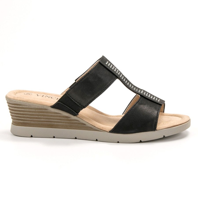 VINCEZA Wedge Sandals black