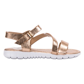 SHELOVET Buckle fastening sandals yellow