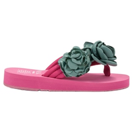 SHELOVET Light Flip-Flops With Flowers pink SHELOVET Light Flip-Flops With Flowers pink