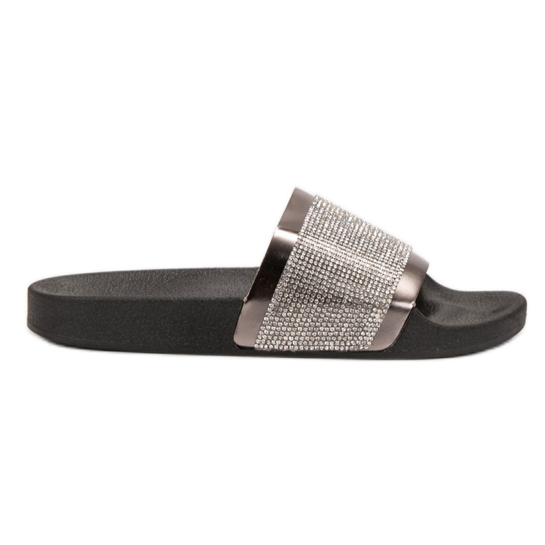 Erynn Slippers With Cubic Zirconia black