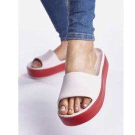 Crocs Crocband Platform Slide 6QB Barely Pink Pepper multicolored