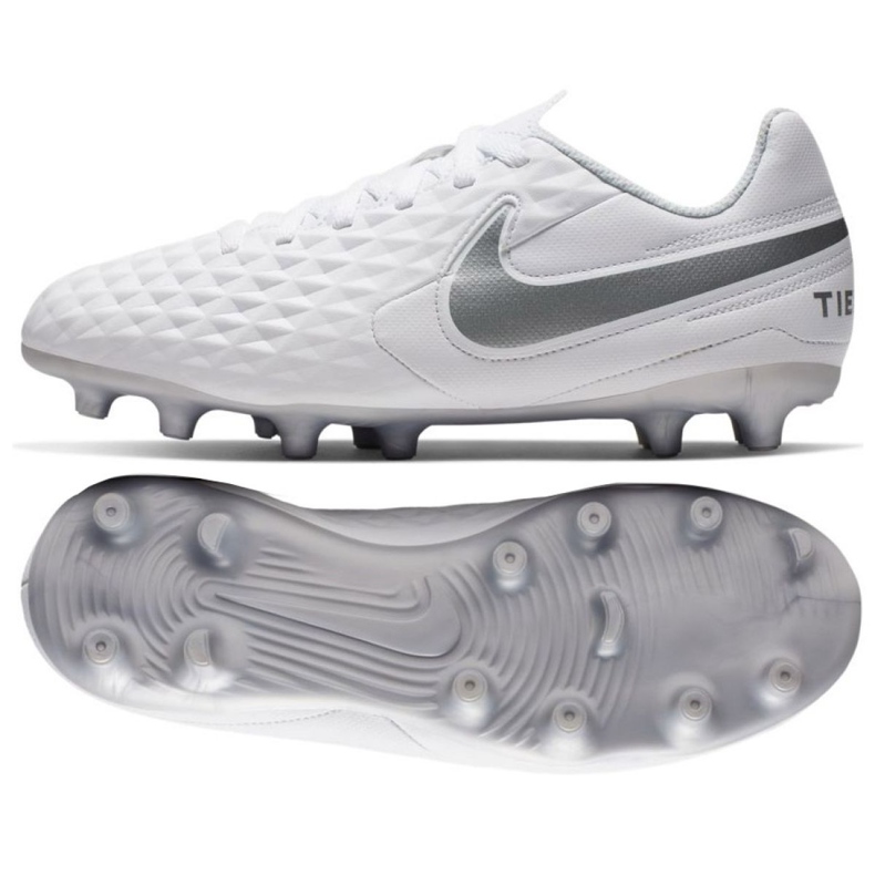Nike Tiempo Legend 8 Club FG / MG Jr AT5881-100 football shoes multicolored white