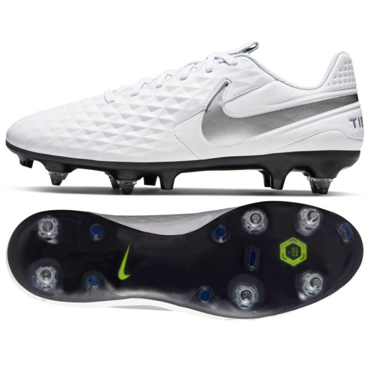 Nike Tiempo Legend 8 Academy SG Pro Anticlog Traction M AT6014 100 football shoe white white