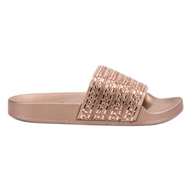 Queen Vivi Slippers With Crystals yellow