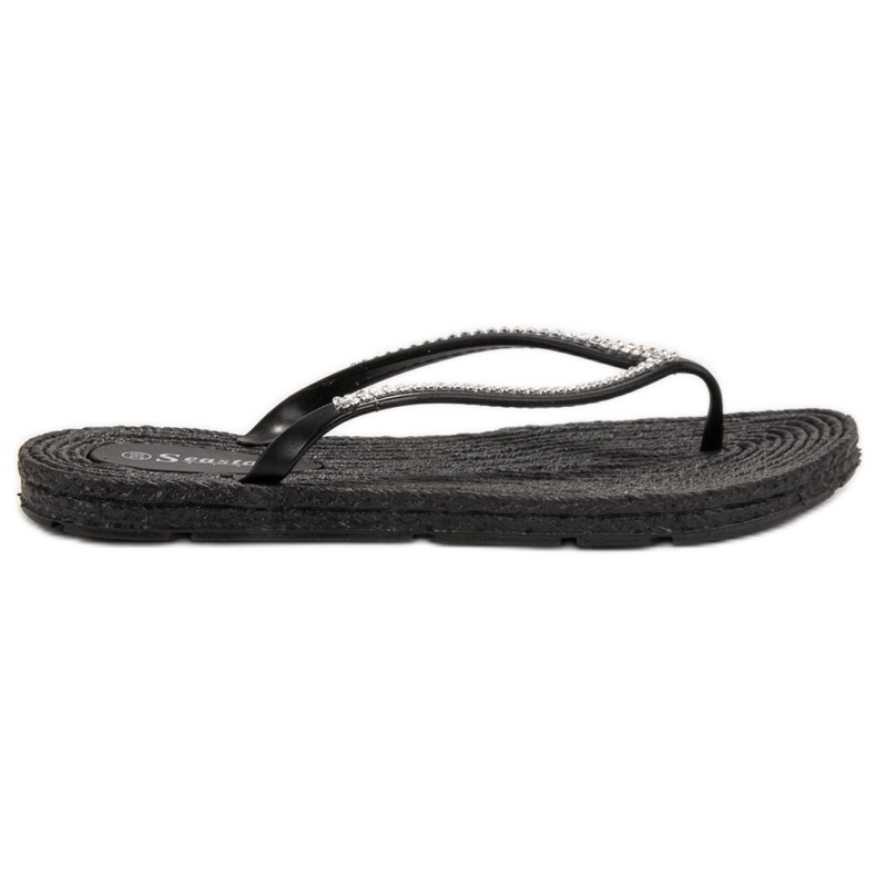 Seastar Flip-flops With Cubic Zirconia black