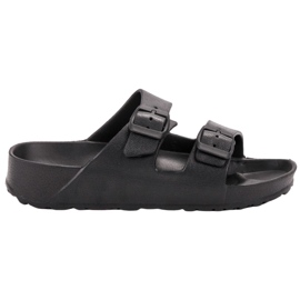 SHELOVET Light Slippers With Buckle black SHELOVET Light Slippers With Buckle black