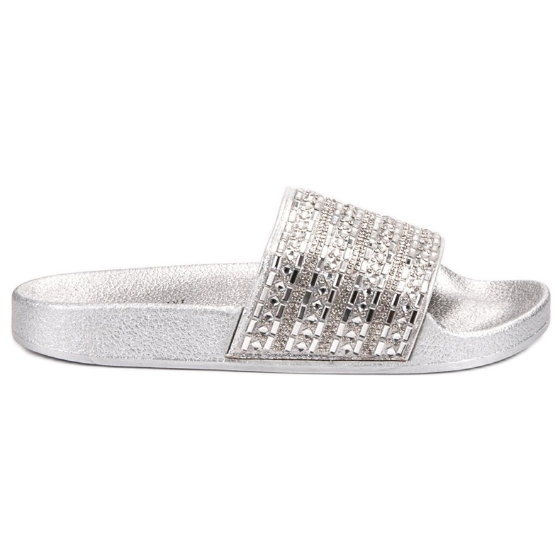 Queen Vivi Slippers With Crystals grey