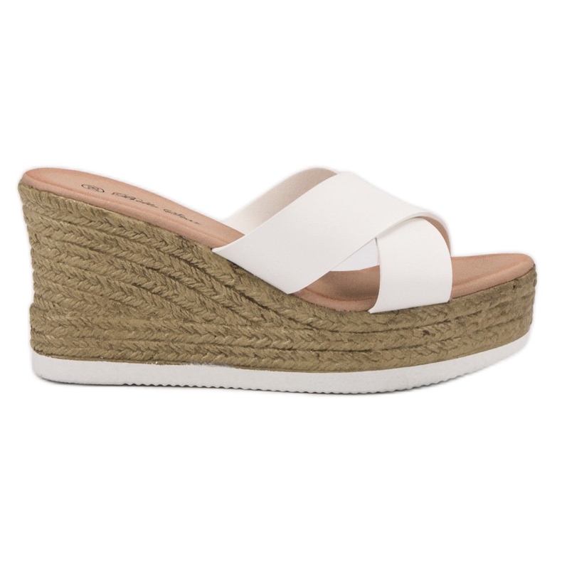 Bello Star Wedge Sandals white