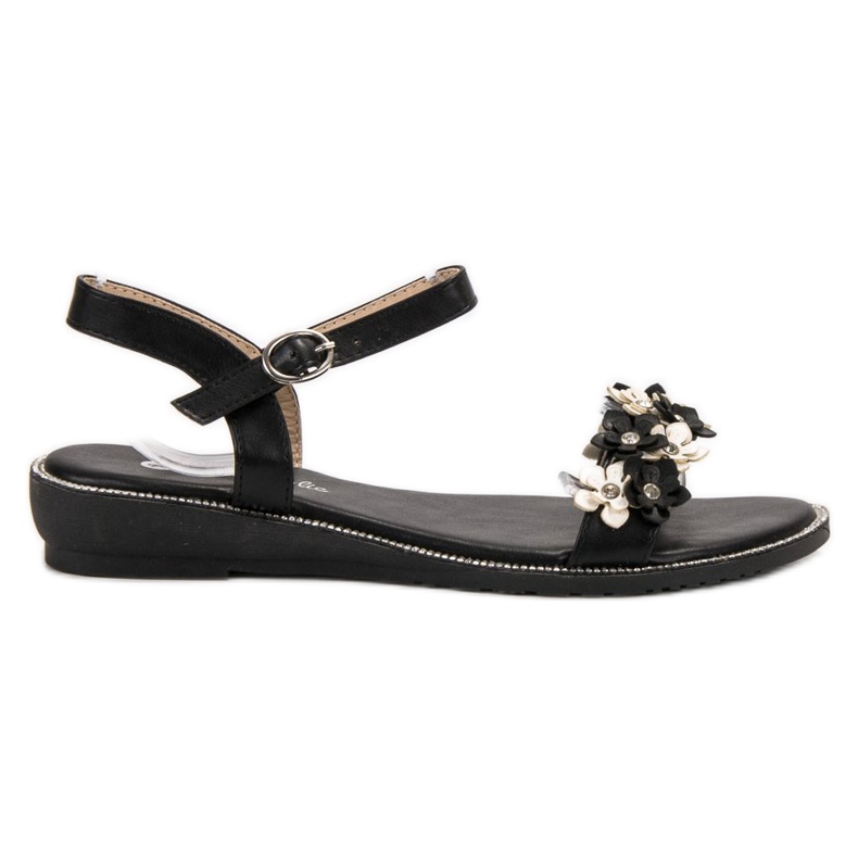Forever Folie Sandals With Flowers black