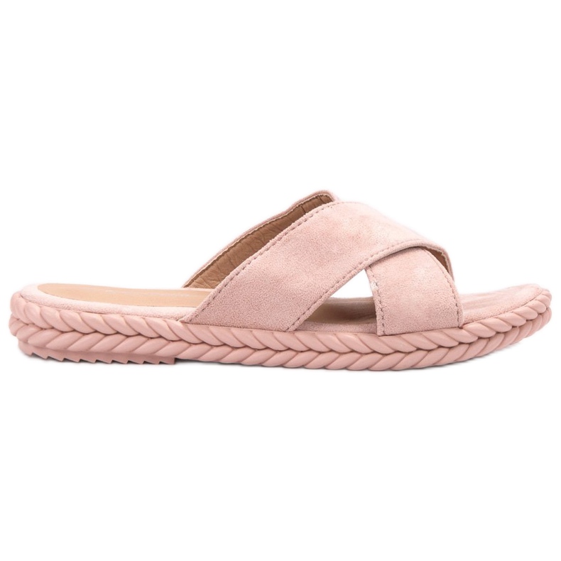 SHELOVET Suede Slippers pink SHELOVET Suede Slippers pink