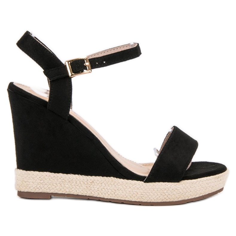 Seastar Black Espadrilles Sandals
