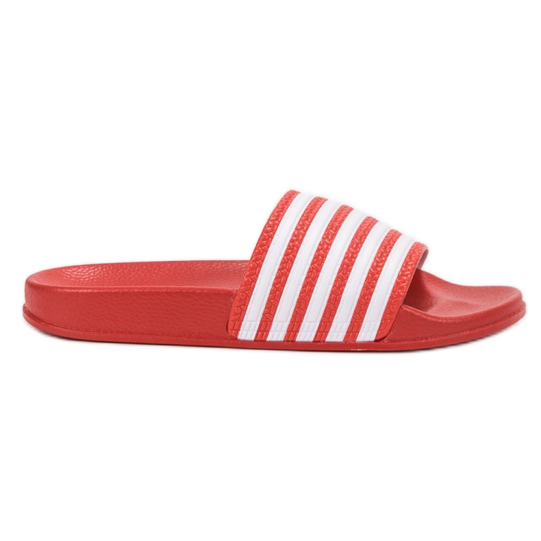 SHELOVET Sporty Striped Slippers red