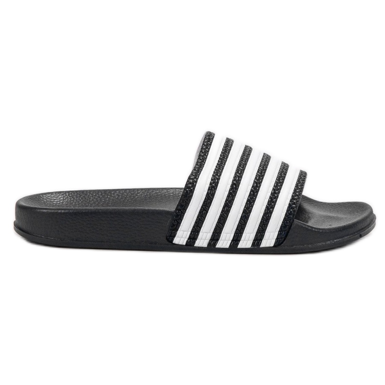 SHELOVET Sporty Striped Slippers black