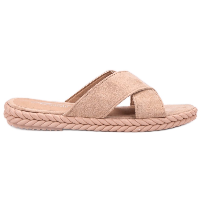 SHELOVET Suede Slippers brown