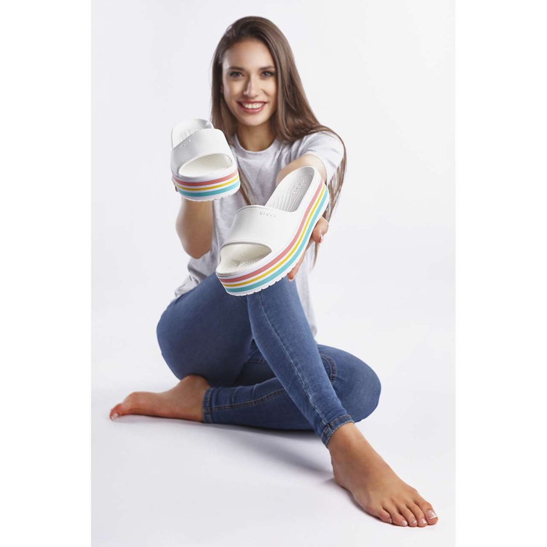 Crocs Cb Platform Bld Color Slide 100 White