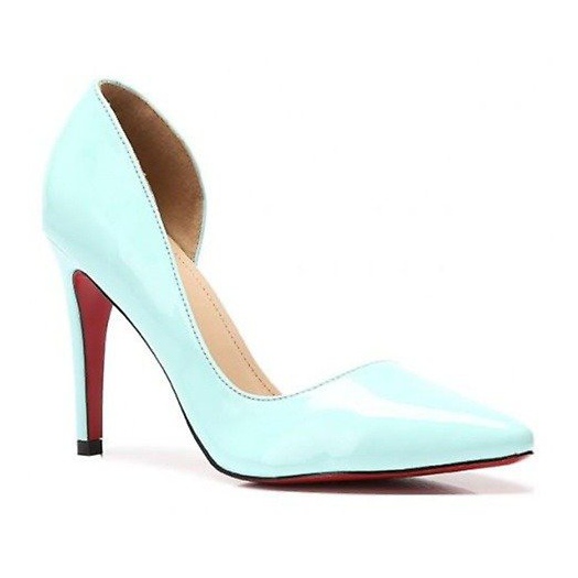 Lacquered Elegant Heels A899 Blue