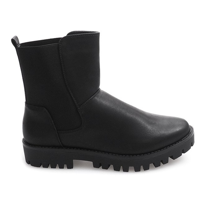 Warm Booties Jodhpur boots with an elastic band 976-PA Black