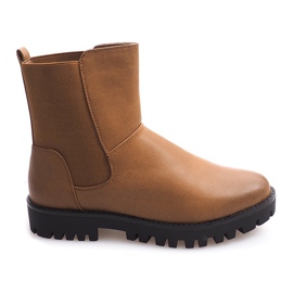 Warm Booties Jodhpur boots with an elastic band 976-PA Camel brown