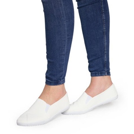 Lycra HB-1 White Slip-On Sneakers