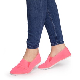 Lycra HB-1 Pink Slip-On Sneakers