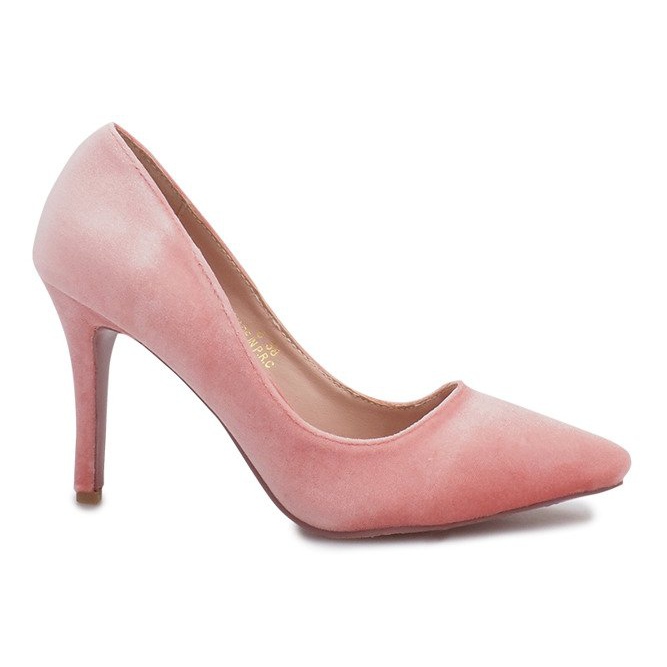 Francine Pink Velor Heels