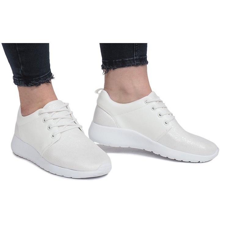 Renée white sports sneakers