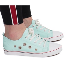 Lavso green openwork sneakers